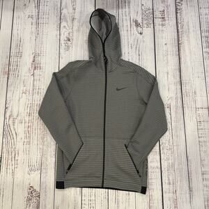 Nike Hoodie Men M Pro Therma-Fit Gray Zip Up Athletic Jacket Sportswear